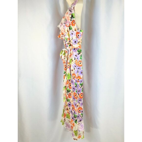 NWT Alice + Olivia Evelia Asymmetric Floral Maxi Dress $595 - Picture 6 of 14